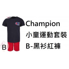 6中: Champion 小童運動套裝 B-黑衫紅褲