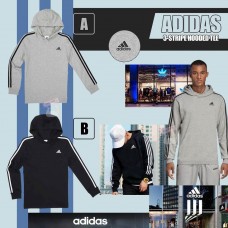 8中: Adidas Hoodie 中童長袖有帽上衣 (黑色)