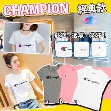 2底: Champion 中童草LOGO短袖上衣 (粉紅色)