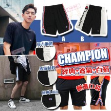 3中: Champion 中童短褲 (A款-黑色藍紅邊)