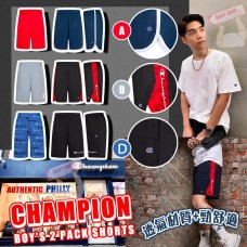 現貨: Champion 中童短褲2件裝 (藍色LOGO+黑色)