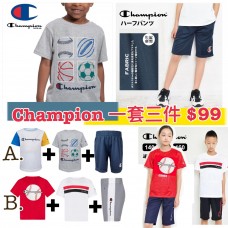 6底: Champion 3件裝中童夏日套裝 (A款)
