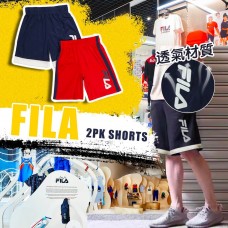 10底: FILA 2件裝中童運動短褲 (深藍+紅色)