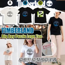 9中: Timberland Puzzle 中童短袖上衣 (B款-黑色藍LOGO)