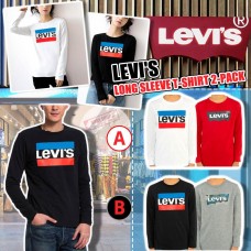 9底: Levis Long Sleeve 2件裝中童長袖上衣 (黑配灰色)