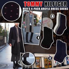 9底: Tommy Hilfiger Argyle 男裝西裝襪 (4對裝)