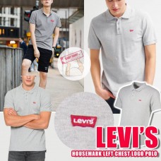 11中: Levis Housemark 男裝有領短袖上衣 (淺灰色)