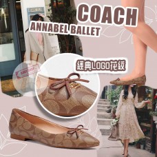 11中: Coach Annabel Ballet 平底尖頭鞋 (啡色)