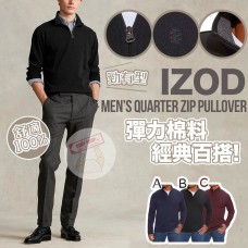 12月初: IZOD Quarter 男裝拉鏈上衣 (黑色)