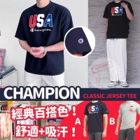 3中: Champion USA 男裝短袖上衣 (黑色)