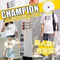 3中: Champion Triple LOGO 男裝短袖上衣 (白色)