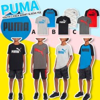 3中: Puma Youth 2件中童夏季上衣套裝 (灰色+藍色)