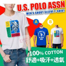3底: U.S. POLO ASSN 男裝短袖上衣 (白色彩LOGO)