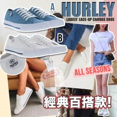 4底: Hurley Lace-Up Canvas 女裝休閒鞋 (白色)