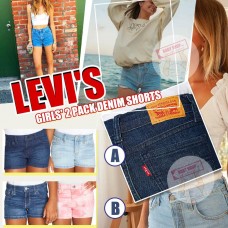 8中: Levis Denim 2條女童短褲套裝 (洗水藍+粉紅)