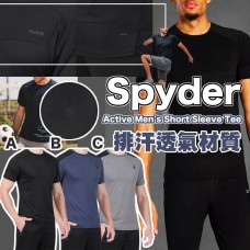 9中: Spyder #10096 男裝短袖上衣 (黑色)
