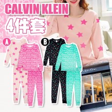 11中: Calvin Klein #10246 4件中童睡衣套裝 (深藍+綠色)