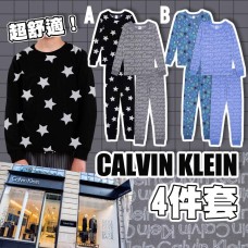 11中: Calvin Klein #10247 4件中童睡衣套裝 (藍色+紫色)