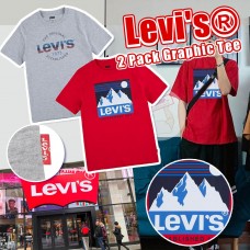 3底: Levis #10658 中童短袖上衣 (灰色+紅色)
