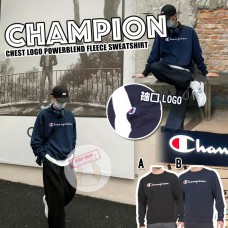 3底: Champion #11052 橫字圓領衛衣 (深藍色)