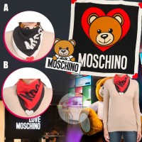 5底: MOSCHINO #11352 大頭熊仔方巾