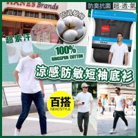 5底: Hanes #11457 6件男裝短袖內衣 (黑灰色)